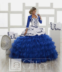 Charra Quinceañera Dress - Vestido de Quinceañera Charro LA Glitter